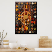 Poster Empreinte de la photographie alimentaire, épice Cu (Cuisine)