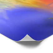 Poster Empreinte de la trajectoire de canard de palme (Coin)