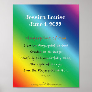 Poster Empreinte de l'affiche de Dieu