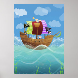 Poster Empreinte de l'affiche de l'ahoo Pirates