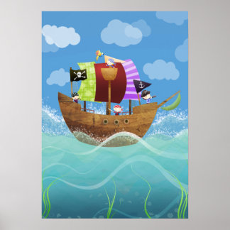 Poster Empreinte de l'affiche de l'ahoo Pirates