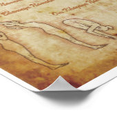 Poster Empreinte de l'affiche du yoga Sun Salutation (Coin)