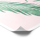 Poster Empreinte de l'affiche en rose et vert de la natur (Coin)