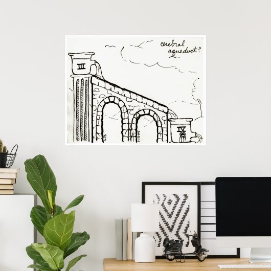 Poster Empreinte de l'aqueduc céréalier (Bureau à domicile)