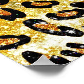 Poster Empreinte de léopard à la mode, zèbre rayures (Coin)