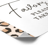 Poster Empreinte de léopard Anniversaire des faveurs Sign (Coin)