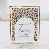 Poster Empreinte de léopard Anniversaire des faveurs Sign