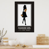 Poster empreinte de léopard brun Fashion girl (Cuisine)