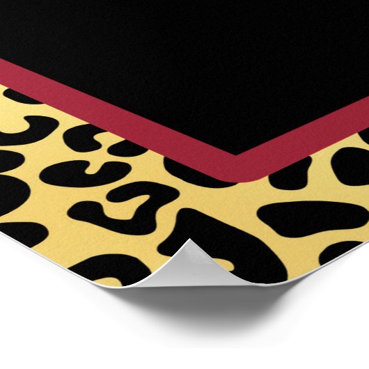 Poster Empreinte de léopard Couronne Dorée Avec Salon De (Coin)