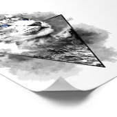 Poster Empreinte de léopard de neige (Coin)