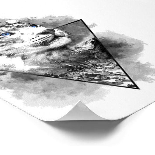 Poster Empreinte de léopard de neige (Coin)