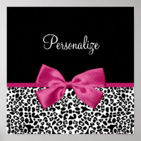 Empreinte de léopard de ruban rose foncé Vivacious