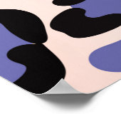 Poster Empreinte de léopard noir et lavande : gras et élé (Coin)