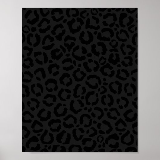 Poster Empreinte de léopard noir minimal moderne (Devant)