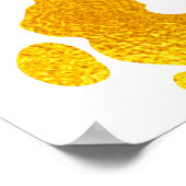 Poster Empreinte de léopard or et blanc : Luxueux et chic (Coin)