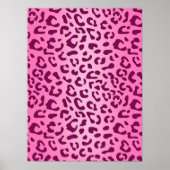 Poster Empreinte de léopard rose élégant (Devant)