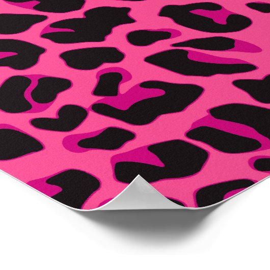 Poster Empreinte de léopard rose unicorne mignon (Coin)