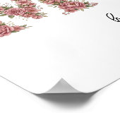 Poster Empreinte de main Cadeau de fête des Mères, Fleur (Coin)