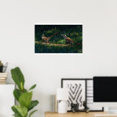 Poster Empreinte de paire de Deinonychus (Bureau à domicile)