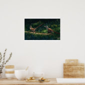 Poster Empreinte de paire de Deinonychus (Cuisine)