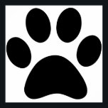 POSTER EMPREINTE DE PATTE<br><div class="desc">Coeur,  amours,  chiens,  silhouette,  race,  animal de compagnie,  dachshund,  hound,  doodle doré,  bébé</div>