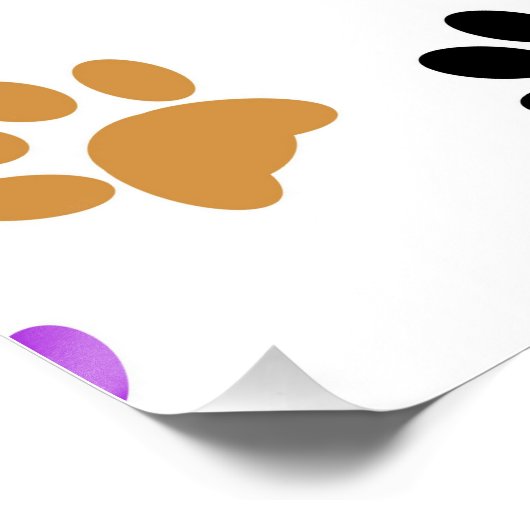 Poster Empreinte de patte (Coin)