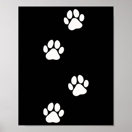 Poster Empreinte de patte chien chat animal de compagnie (Devant)