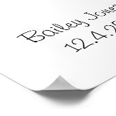 Poster Empreinte de patte de chien personnalisé (Coin)