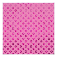 Empreinte de patte de chien "rose chaud" Arrière -