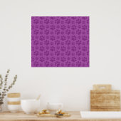 Poster Empreinte de patte de chien violet Lilac motif (Cuisine)