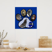 Poster Empreinte de patte de l'Alaska Wolf (Cuisine)