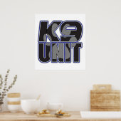 Poster Empreinte de patte de l'unité K9 de la police (Cuisine)