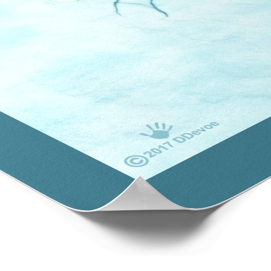 Poster Empreinte de patte d'ours polaire (Coin)