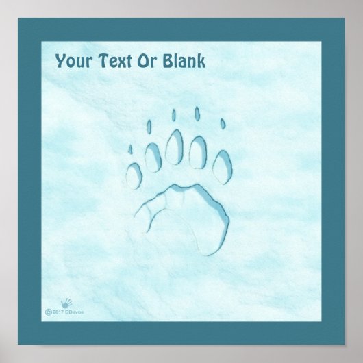 Poster Empreinte de patte d'ours polaire (Devant)