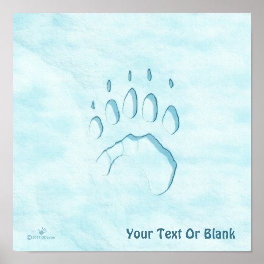 Poster Empreinte de patte d'ours polaire (Devant)