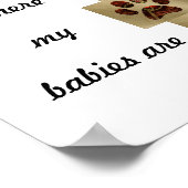 Poster Empreinte de patte "Home is Where my Babies (Coin)