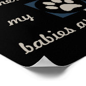 Poster Empreinte de patte "Home is Where my Babies (Coin)