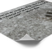 Poster Empreinte de patte neigeux (Coin)