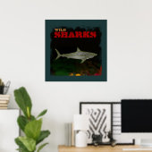 Poster empreinte décorative de requin (Bureau à domicile)