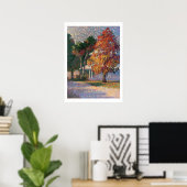 Poster Empreinte d'érable et de palmiers (Bureau à domicile)