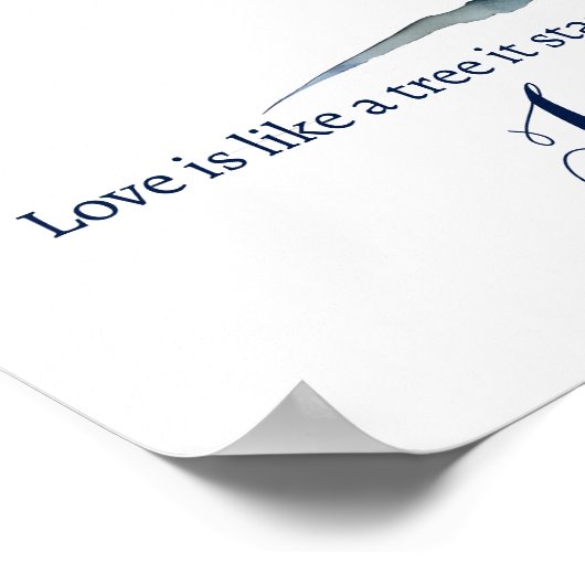 Poster empreinte digitale mariage réservation d'arbre aqu (Coin)