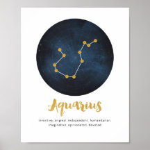 Empreinte du signe étoile Aquarius