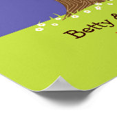 Poster Empreinte/Mariage d'arbre de signature (bleu foncé (Coin)