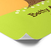 Poster Empreinte/Mariage d'arbre de signature (orange) (Coin)