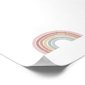 Poster Empreinte pastel arc-en-ciel Boho (Coin)