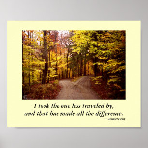 Poster Empreinte Route non prise