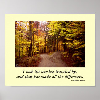 Poster Empreinte Route non prise