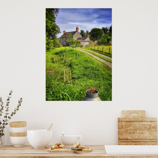 Poster Empreinte Wiltshire Farm Scene (Cuisine)