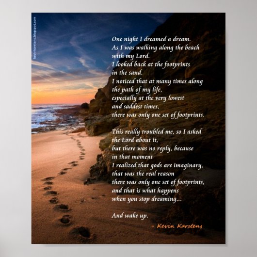 Poster Empreintes athées (Devant)