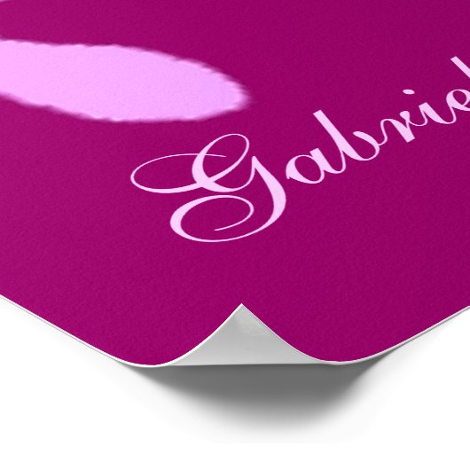 Poster Empreintes bébé (Fille) (Coin)